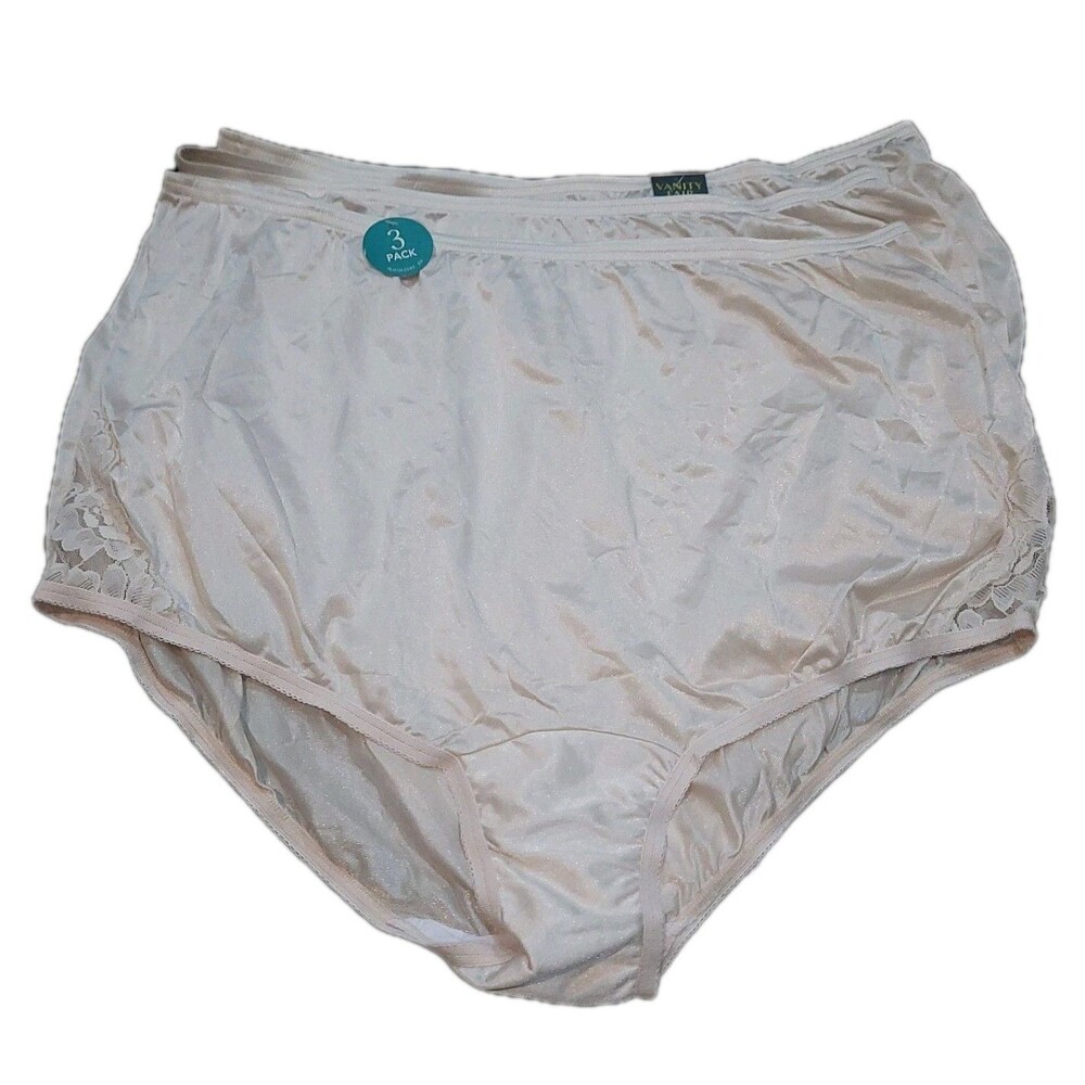 Vanity Fair Sz 10 / 3XL 3-Pack - Beige - Perfectly Yours Lace Nouveau Briefs